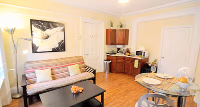 Living room at Brooklyn apartment