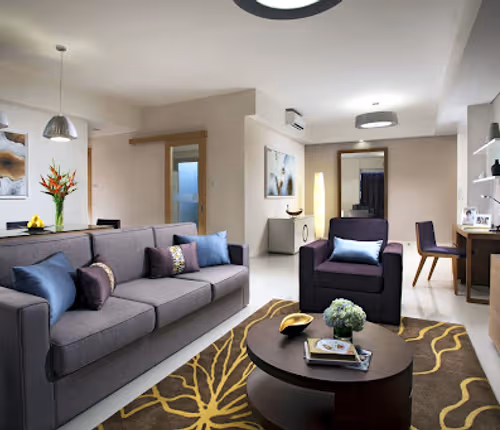 Simplistic living area in Somerset Vista Ho Chi Minh City