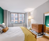 Luxury bedroom at West 15th Street Furnished Apartments, Chelsea