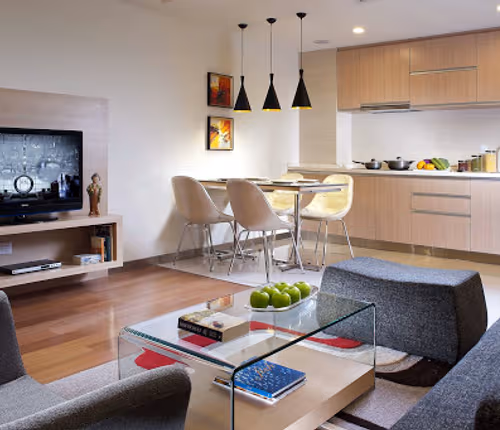 living space at Citadines Xingqing Palace Xi'an