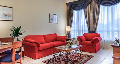 Living area at Muroor Street Serviced Apartment, Al Muroor