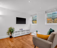Living room at Artillery Lane Apartments by MySquare