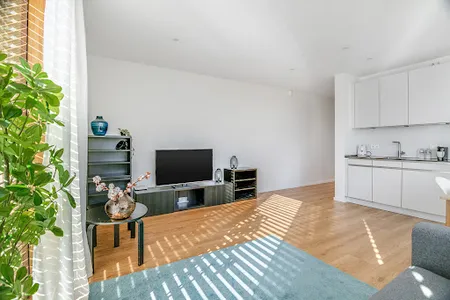 Living area at Short Term Rentals apartment