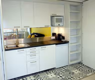 Impeccable kitchen in Canal St Martin Serviced Apartment, Bastille