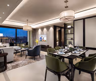 Stunning living area in Somerset Gubei Shanghai
