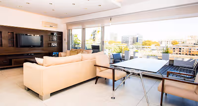 Living area at Dique Madero