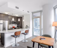 Fully equipped kitchen at North Park Drive #1001 Serviced Apartment, Streeterville