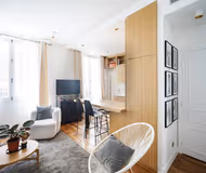 Living room at Design apartment at the top of the Marais