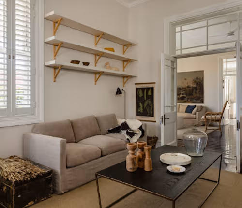 Living area at Van Kamp Street Serviced Apartment