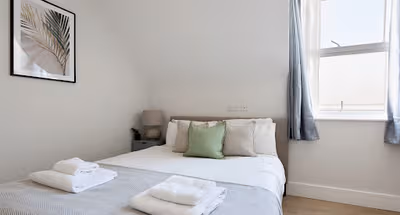 Bedroom at Finchley apartment