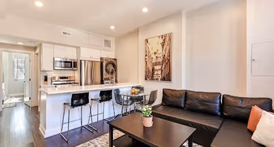 Living area at Bedford-Stuyvesant Brooklyn Furnished Apartment