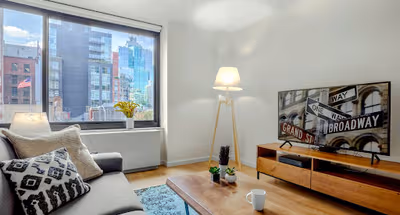Living area at West 20th Street Apartment, Chelsea