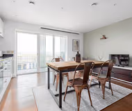 Living area at The Hackney Studio Apartments