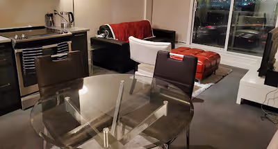 Living area at Short Term Rentals apartment