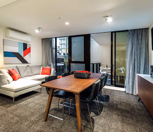 Stunning living area in Quest Abbotsford