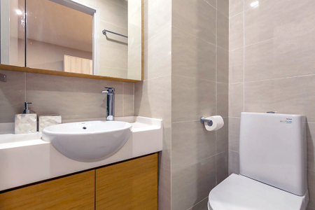 Fully furnished bathroom at Lorong Apartments, East Coast