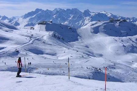 NESTLED JUST OFF THE SKI LIFT WITH ELEVATED VIEWS OF THE VALLEY OF VERBIER