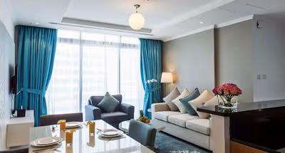 Dining space at Seba Street Serviced Apartments, Dubai Marina