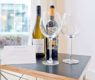 Dining space at Docklands apartment