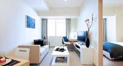 Stunning living area in Nambanaka Serviced Apartment