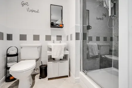 Bathroom at Short Term Rentals apartment