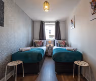 Double bed bedroom at Grove Apartment