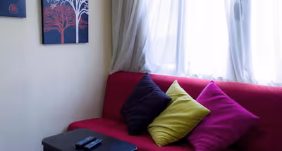 Living area at AUC Serviced Apartment