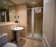 Bathroom at Theatre District Apartment in Milton Keynes