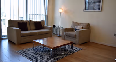 Living room at Hub Apartment in Milton Keynes