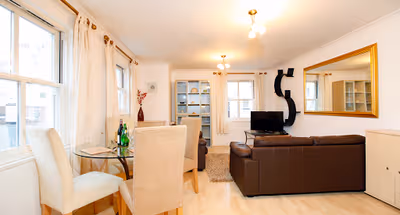 Bright living room at Packington Place