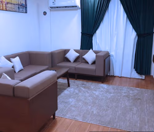 Living area at Al Rehab Serviced Apartment