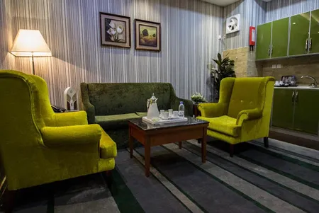 Living area at Al Manani Street Serviced Apartment