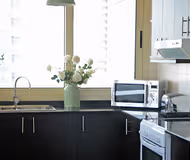 Fully equipped kitchen at Al Mamsha Street Serviced Apartments, Dubai Marina