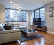 Living area at Upper West Side apartment