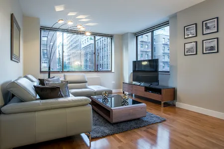 Living area at Upper West Side apartment