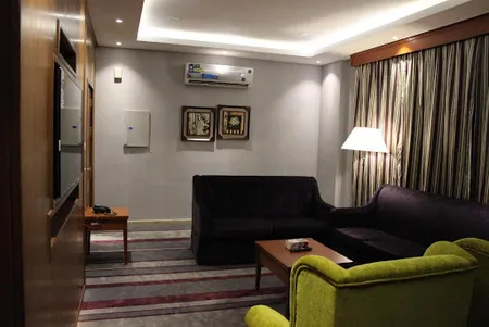 Living area at Al Manani Street Serviced Apartment