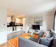 living space at Docklands apartment