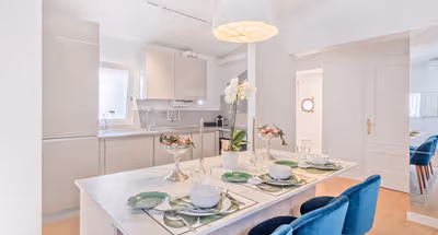 Dining space at Splendom Housing Lagasca