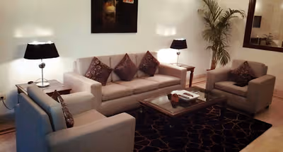 Cosy living area in Gurgaon Apartments in Sushant Lok Phase I