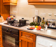 Fully equipped kitchen at Wraysbury Hall Apartments