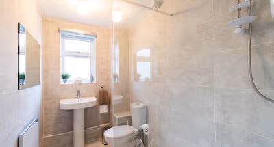 Bathroom at 2-bedroom apartment Woodgrange Court