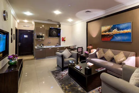 Ash Shafaa Street Apartments living room