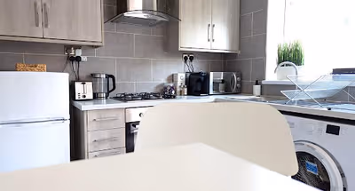Fully equipped kitchen at St James Boulevard