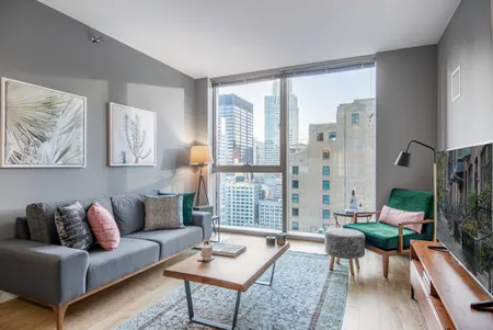 Living area at North Garland Court #2612 Serviced Apartment, The Loop