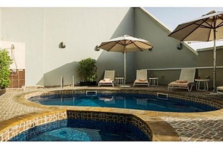 Pool side at Al Tanmiya Street Serviced Apartment