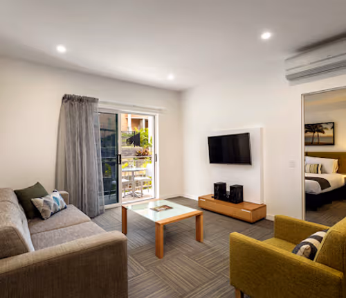 Stunning living area in Quest Townsville on Eyre