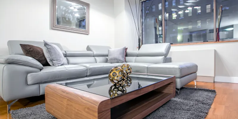 Living area at Upper West Side apartment