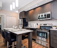 Fully equipped kitchen at McRae Ave Serviced Apartment