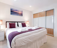 Bedroom at Epsom apartment