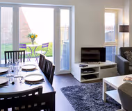 Dining space at Campbell Park Apartments in MK